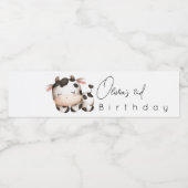 牛の男女兼用誕生日 ペットボトルラベル (シングルラベル)
