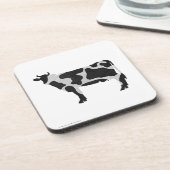牛の白黒シルエット コースター (左側)