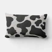 牛の白黒シルエット ランバークッション (裏面)