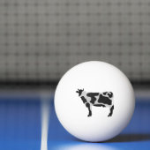 牛の白黒シルエット 卓球ボール (ネット)