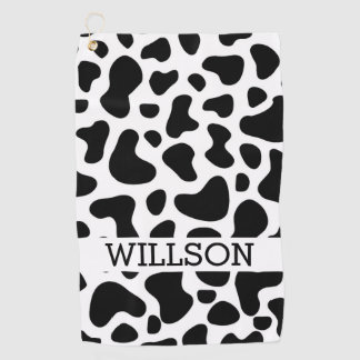 牛の白黒パッチゴルフタオル ゴルフタオル