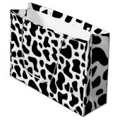 牛の白黒パッチ ラージペーパーバッグ (正面アングル)
