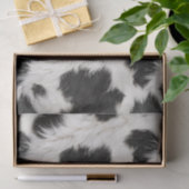 牛の白黒斑点ファー 薄葉紙 (ギフト)