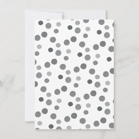 牛の白黒誕生日招待状 招待状 (裏面)