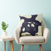 牛の白黒 クッション (椅子)