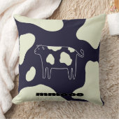 牛の白黒 クッション (ブランケット)