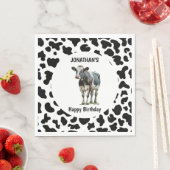 牛の白黒 スタンダードランチョンナプキン (インサイチュ)