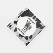 牛の白黒 スタンダードランチョンナプキン (角)