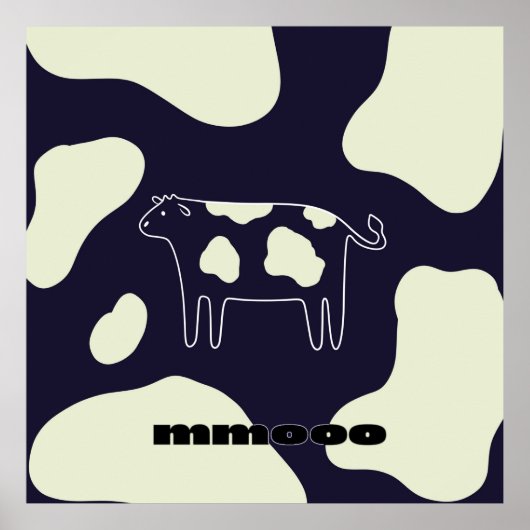 牛の白黒 ポスター (正面)