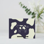 牛の白黒 ポストカード (スタンド正面)