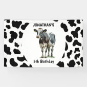 牛の白黒 横断幕 (横)