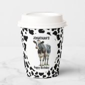 牛の白黒 紙コップ (正面)