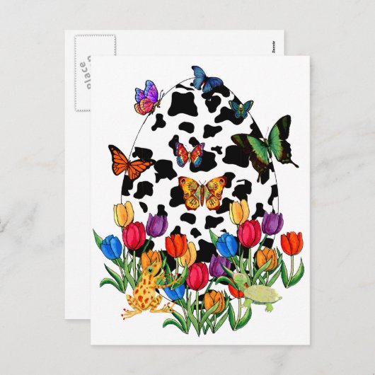 牛の皮の復活卵 シーズンポストカード (正面/裏面)