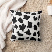 牛の皮の白黒パターン クッション (ブランケット)