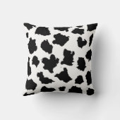牛の皮の白黒パターン クッション (裏面)