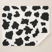 牛の皮の白黒パターン シェルパブランケット (正面(横))