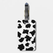 牛の皮の白黒パターン ラゲッジタグ (裏面縦)