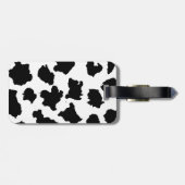 牛の皮の白黒パターン ラゲッジタグ (裏面横)