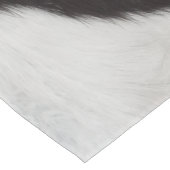 牛の皮白黒 ショートテーブルランナー (コーナー)