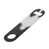 牛の皮白黒 スピード栓抜き (正面アングル)