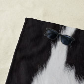 牛の皮白黒 ビーチタオル (インサイチュ)