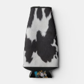 牛の皮白黒 ボトルクーラー (正面)