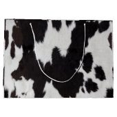 牛の皮白黒 ラージペーパーバッグ (裏面)