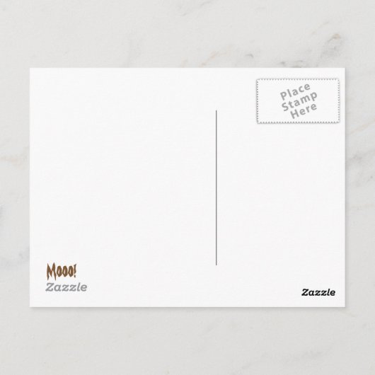牛の皮茶色ムー! ポストカード (裏面)