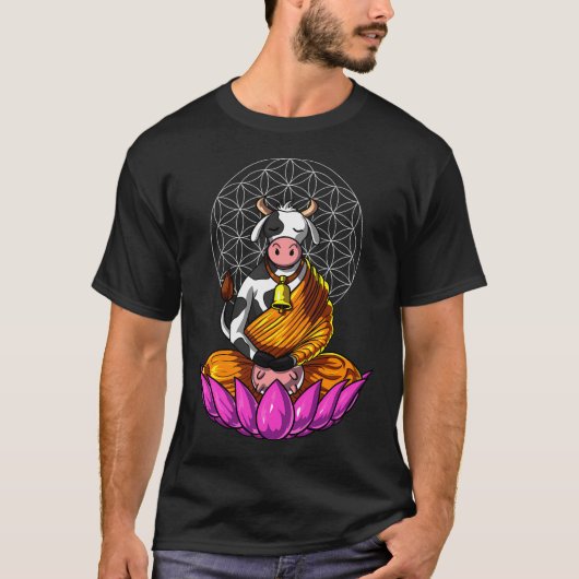 牛の禅定 Tシャツ (正面)