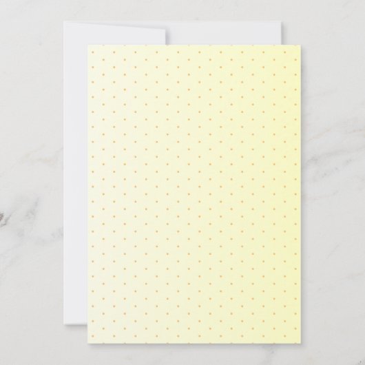 牛の私たちは月の黄色の赤ん坊のシャワーの上にある 招待状 (裏面)