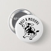 牛の糞をおもしろいバタンと吸う 缶バッジ (正面&裏面)