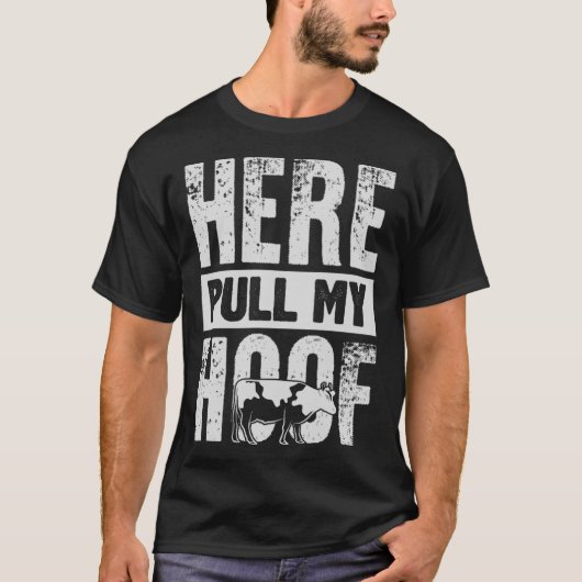 牛の糞を引っ張って Tシャツ (正面)