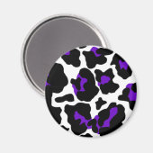 牛の紫色 マグネット (正面/裏面)