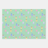 牛の羊の子羊ネズミ ラッピングペーパーシート (正面)