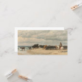 牛の群れが海の横に(by Eugene Burnand) カード (正面/裏面インサイチュ)