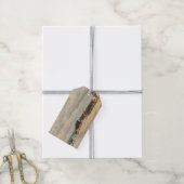 牛の群れが海の横に(by Eugene Burnand) ギフトタグ (より糸付き)