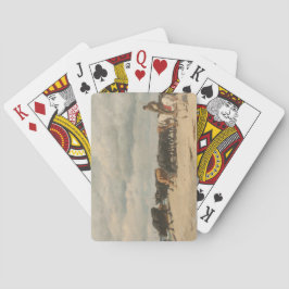 牛の群れが海の横に(by Eugene Burnand) トランプ