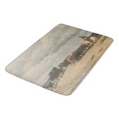 牛の群れが海の横に(by Eugene Burnand) バスマット (アングル)