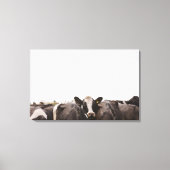 牛の群れと曇り空2 キャンバスプリント (正面)