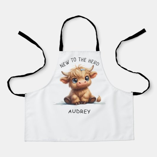 牛の群れに新しい高地 エプロン (正面)