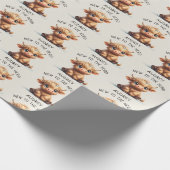 牛の群れに新しい高地 ラッピングペーパー (角)