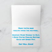 「牛の群れ」回復祝いカード カード (内部)