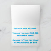 「牛の群れ」誕生日カード カード (内部)