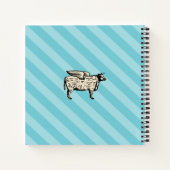 牛の肉カット人用料理本レシピ手帳 ノートブック (裏面)