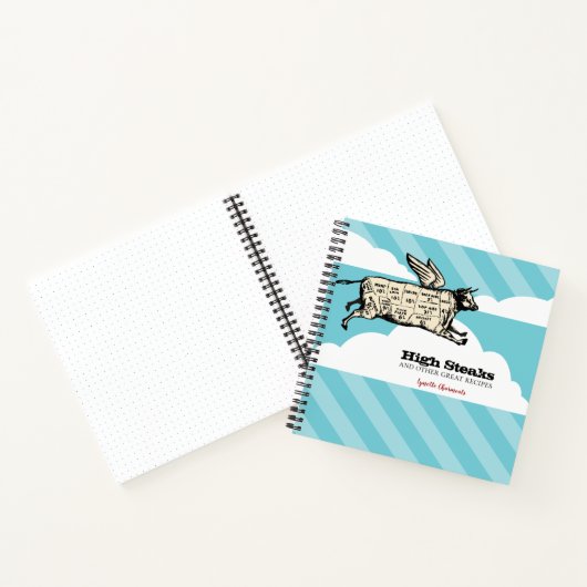 牛の肉カット人用料理本レシピ手帳 ノートブック (内部)