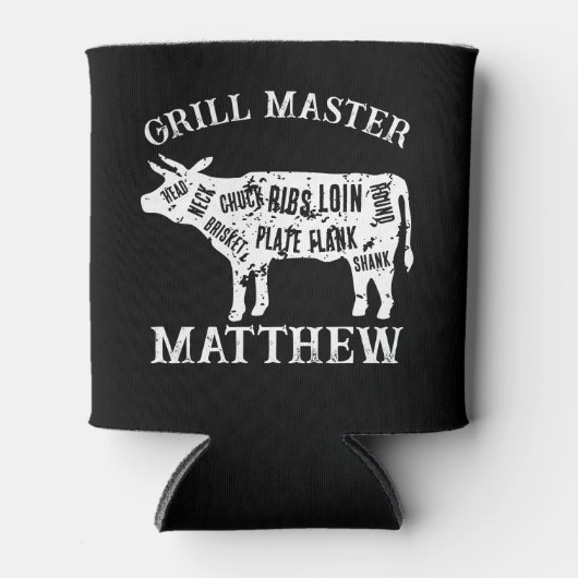 牛の肉カット図でグリルマスター缶クーラー 缶クーラー (正面)