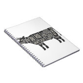 牛の肉切り図 ノートブック (右側)