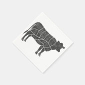 牛の肉屋の図 スタンダードカクテルナプキン (角)