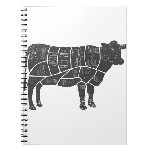 牛の肉屋の図 ノートブック (正面)