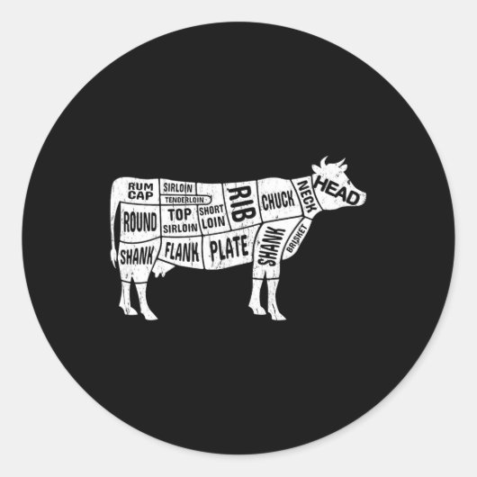 牛の肉屋ティー ラウンドシール (正面)